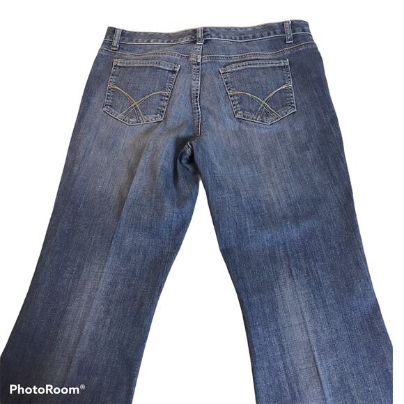 TOMMY HILFIGER Bootcut Jeans Womens 10 Short Medium Blue HOPE BOOT Stretch Denim - Picture 2 of 4